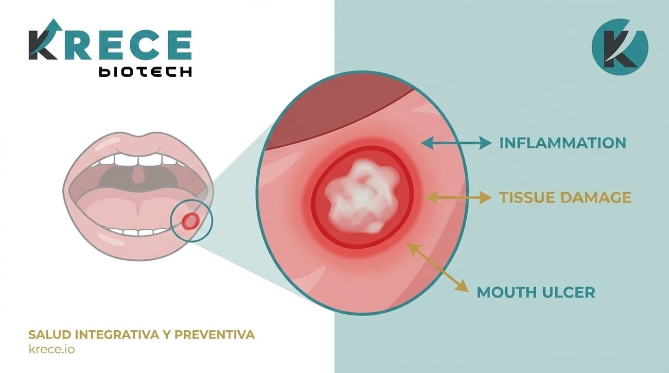 diagrama médico de úlcera oral aftosa