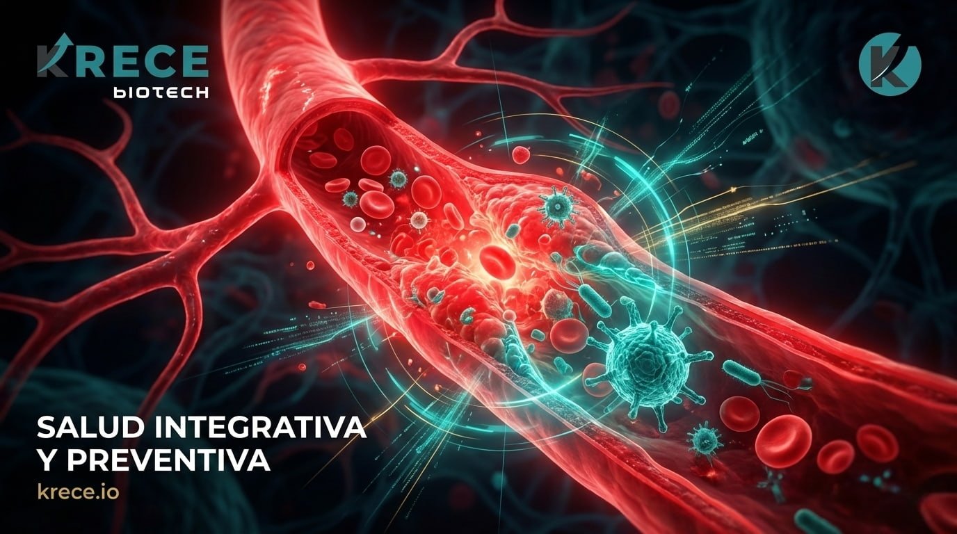 ilustración conceptual de inflamación vascular sistémica