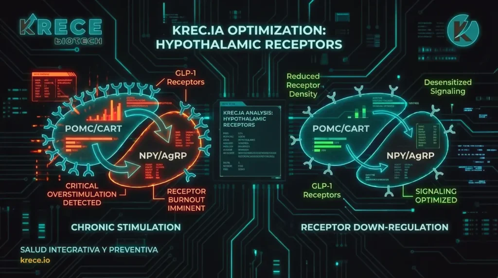 retirada de agonistas glp-1 y adaptacion hipotalamica