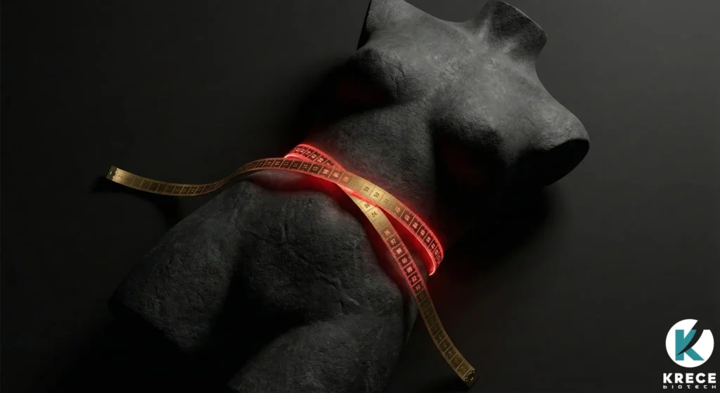 Cinta métrica marcando perímetros de riesgo abdominal (80cm y 94cm).