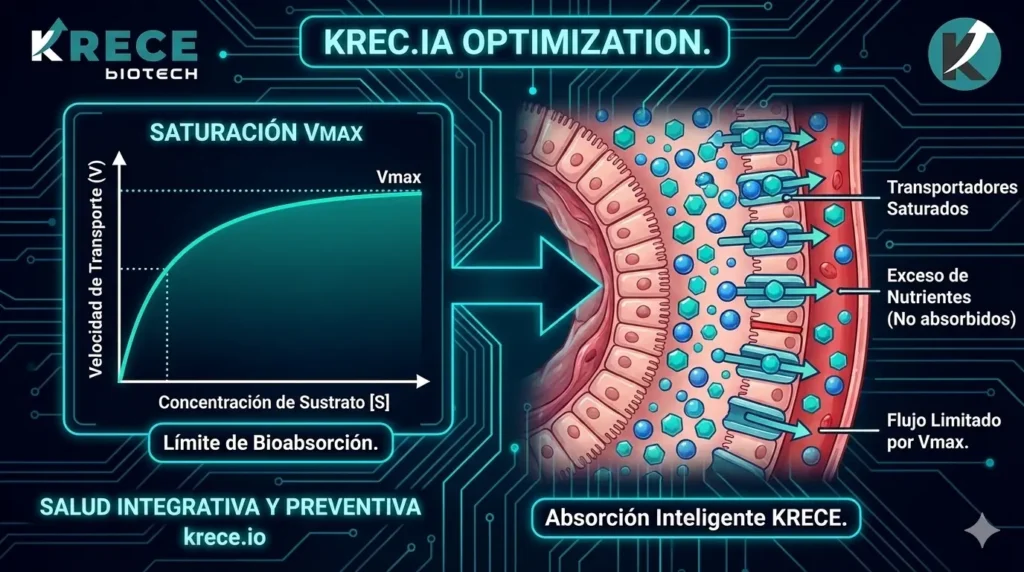 Saturación de transportadores intestinales de micronutrientes
