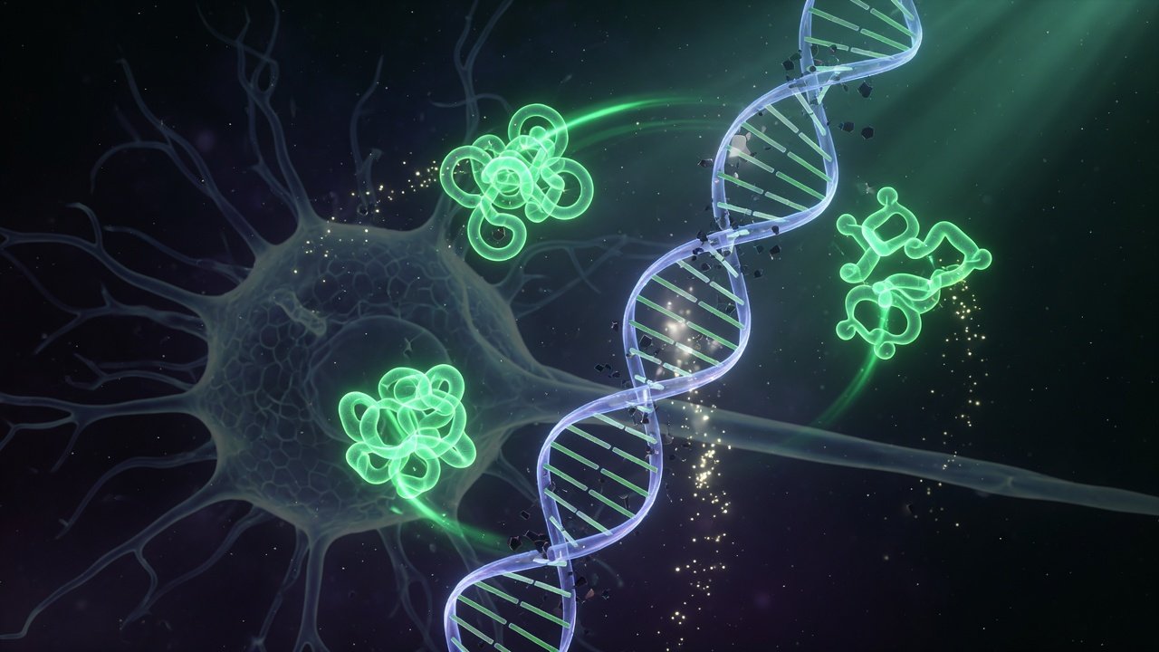 Representación abstracta de reprogramación epigenética parcial con factores OSK sobre tejido ocular
