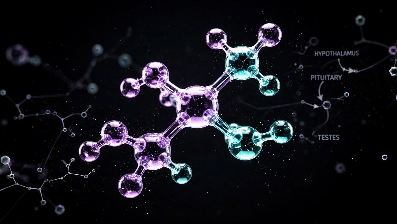 Representacion visual del eje hormonal masculino y su conexion con el metabolismo - KRECE Precision Longevity