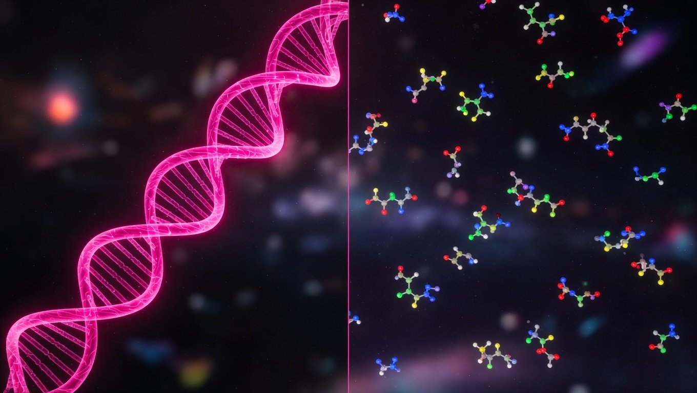 Comparación molecular entre colágeno real y aminoácidos sueltos de productos veganos