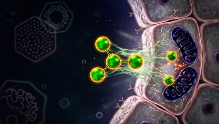 Molécula de butirato verde difundiéndose en mucosa colónica con mitocondrias en beta-oxidación generando hipoxia luminal sobre fondo índigo profundo