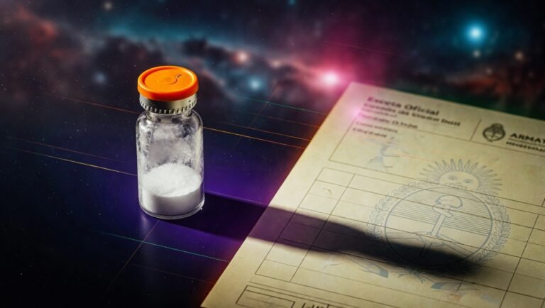 Marco regulatorio argentino de péptidos — vial y receta como límites del marco.