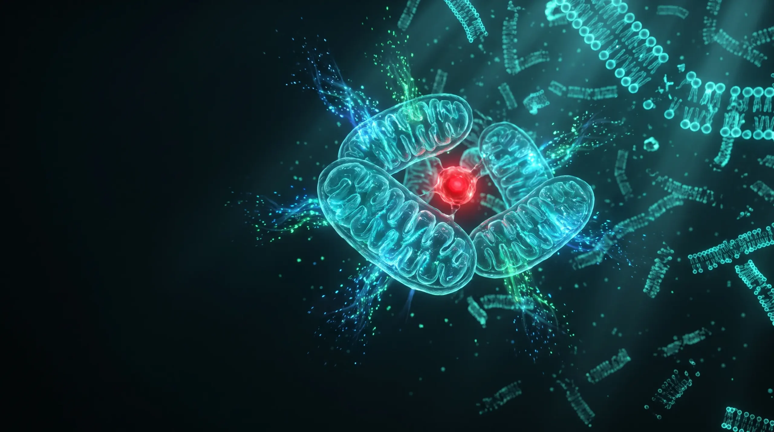 Ilustración molecular del metabolismo oxidativo mitocondrial, el eje sobre el que Ray Peat construyó su teoría bioenergética.