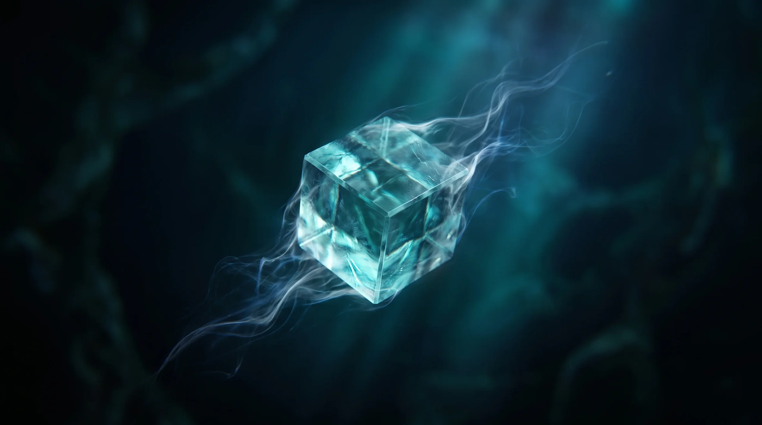 Ilustración de un cristal de sal que se disuelve en agua para la pieza sobre la hiponatremia.